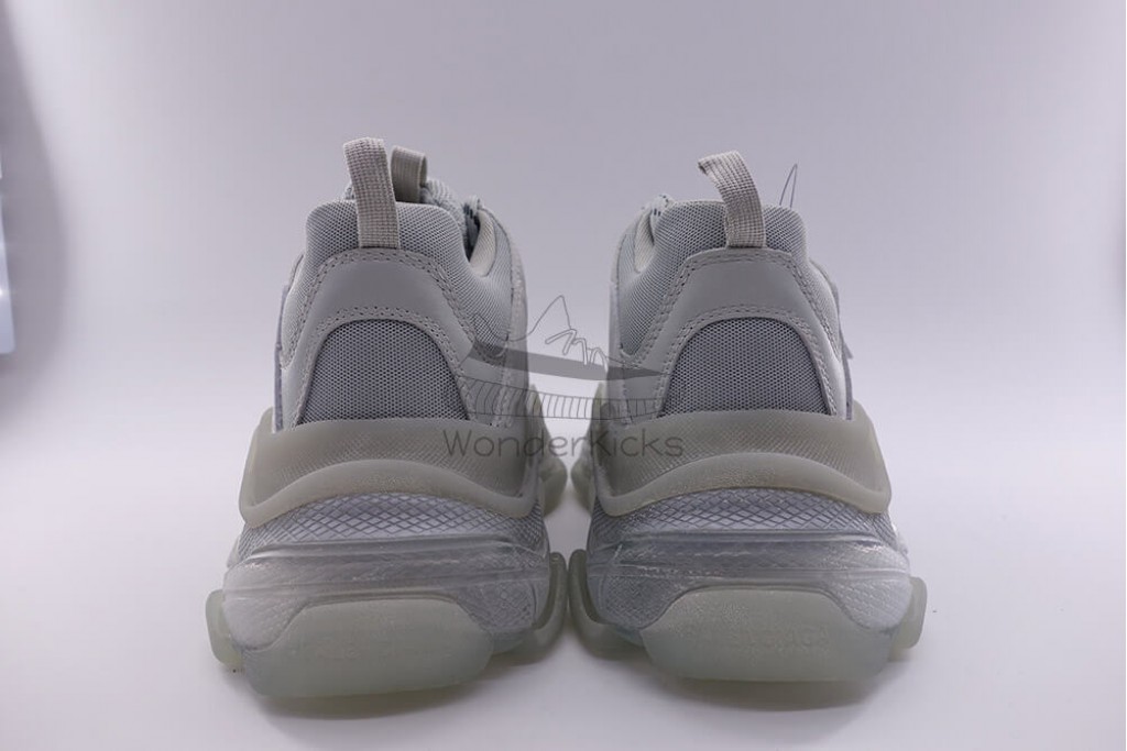 bc triple s clear sole trainer grey